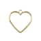 John Bead Beadwork Findings Gold Heart Pendant, 5ct.